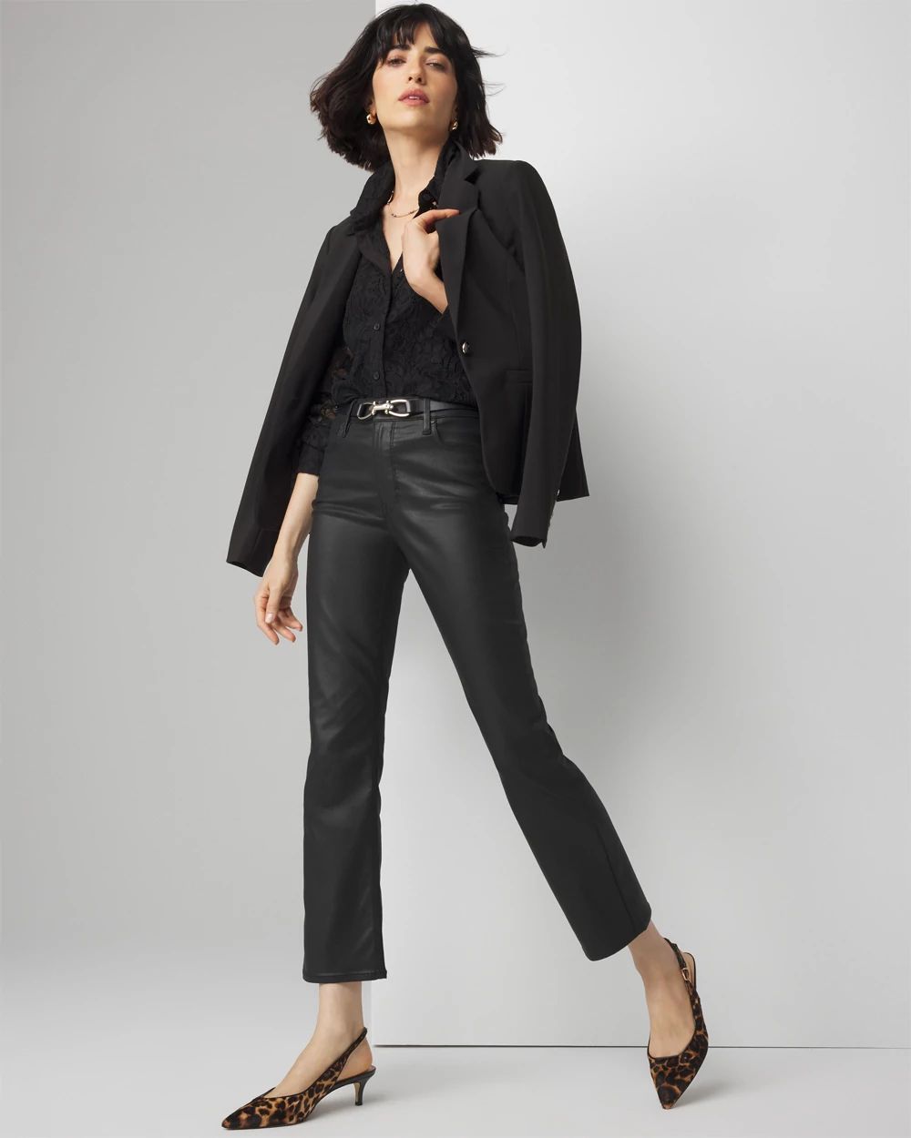 Coated Kick Flare Jean | White House Black Market